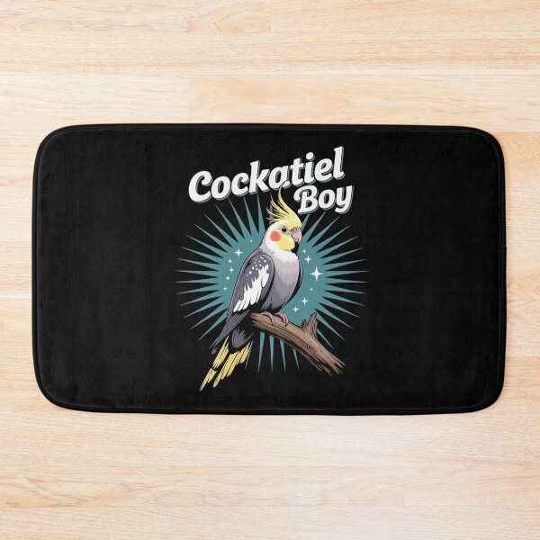 Item preview, Mens Cockatiel Boy Cartoon Pet Cage Bird Artwork designed and sold by MinaReinger.