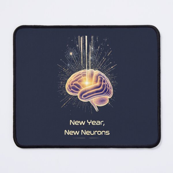 Item preview, New Year, New Neurons – Motivational Neuroscience Brain Fireworks | Growth Mindset Science Art Gift designed and sold by PureBrain.
