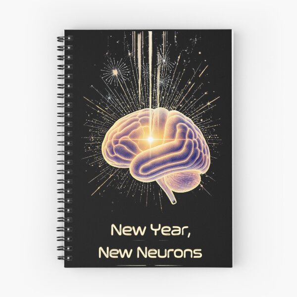 Item preview, New Year, New Neurons – Motivational Neuroscience Brain Fireworks | Growth Mindset Science Art Gift designed and sold by PureBrain.