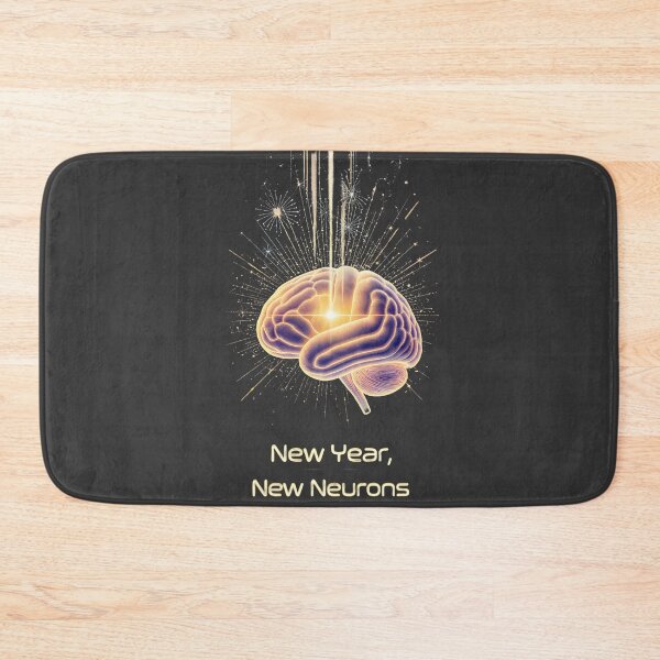 Item preview, New Year, New Neurons – Motivational Neuroscience Brain Fireworks | Growth Mindset Science Art Gift designed and sold by PureBrain.