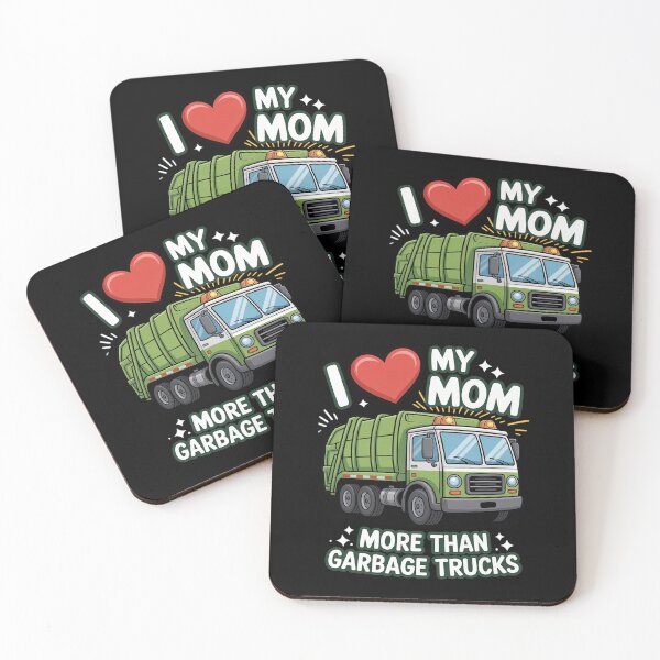 Item preview, Love Mom Garbage Truck Mother Heart Recycling Day Dustcar designed and sold by DrewLeuschke.