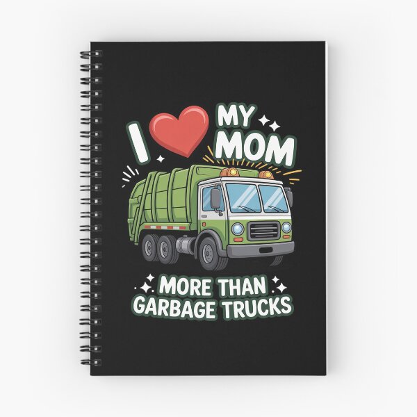 Item preview, Love Mom Garbage Truck Mother Heart Recycling Day Dustcar designed and sold by DrewLeuschke.