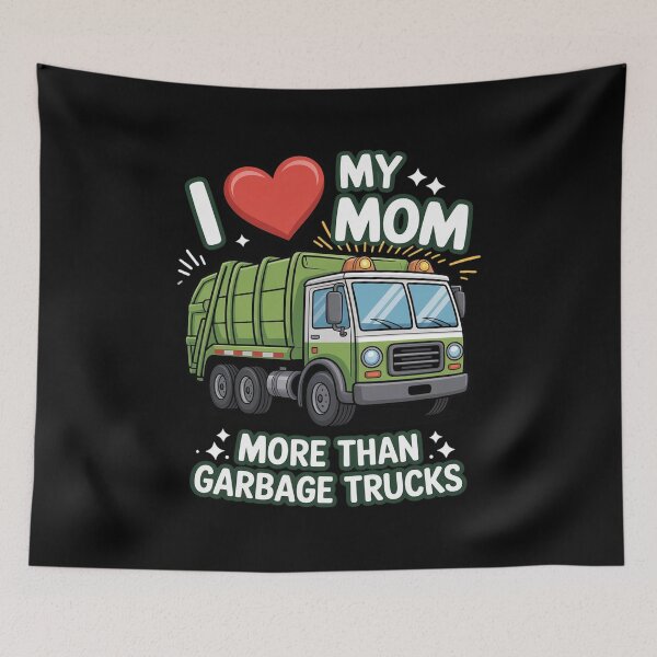 Item preview, Love Mom Garbage Truck Mother Heart Recycling Day Dustcar designed and sold by DrewLeuschke.