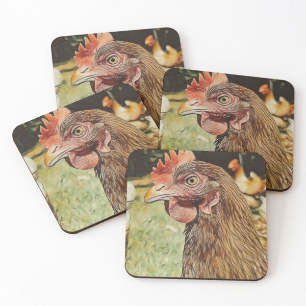 Item preview, Close-Up Chicken Portrait: Detailed Funny Hen Design designed and sold by CoastandCountry.