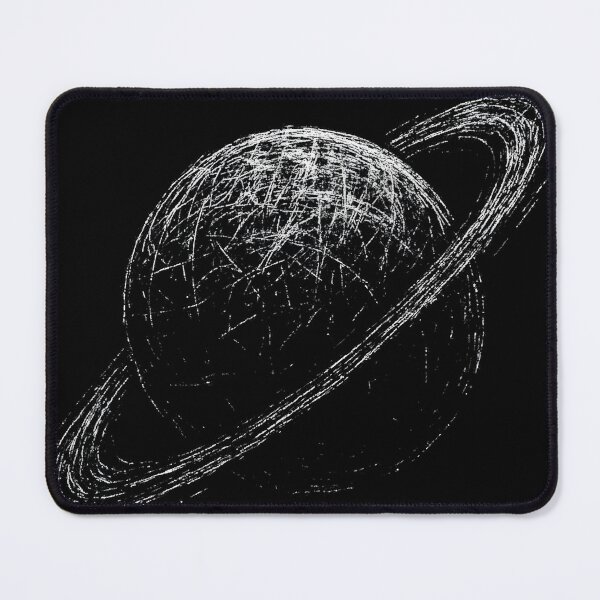 Item preview, Grunge Saturn Planet – Gothic Cosmic Sketch designed and sold by Mortisigil.