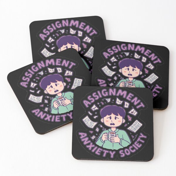 Item preview, Assignment Anxiety Society (Cute Student) | Funny Student Stress, College Anxiety Club designed and sold by ConfuseLab Shop.