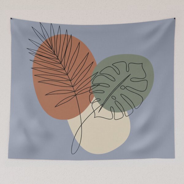 Item preview, Minimalist Botanical Leaves Abstract art designed and sold by anandsiva2703.