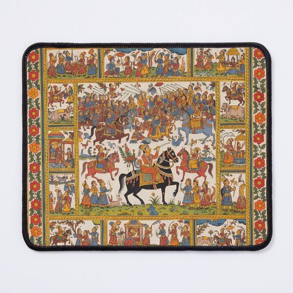 Item preview, Epic Battle Scene in Phad Tradition designed and sold by digisetumedia.