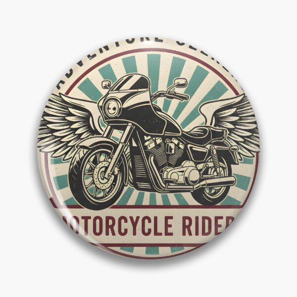 Item preview, Adventure Seekers – Vintage Motorcycle Riders Badge designed and sold by StudioEcho.