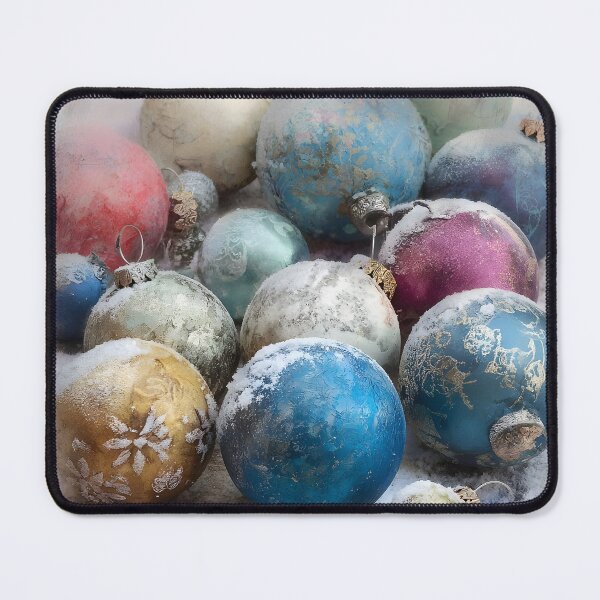 Item preview, frosted decorative christmas balls designed and sold by dcrc.