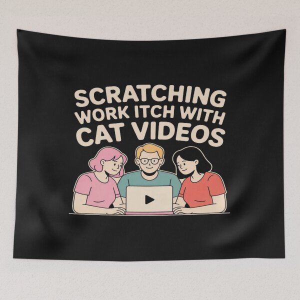 Item preview, Scratching Work Itch with Cat Videos Office  designed and sold by ChristopherMil6.