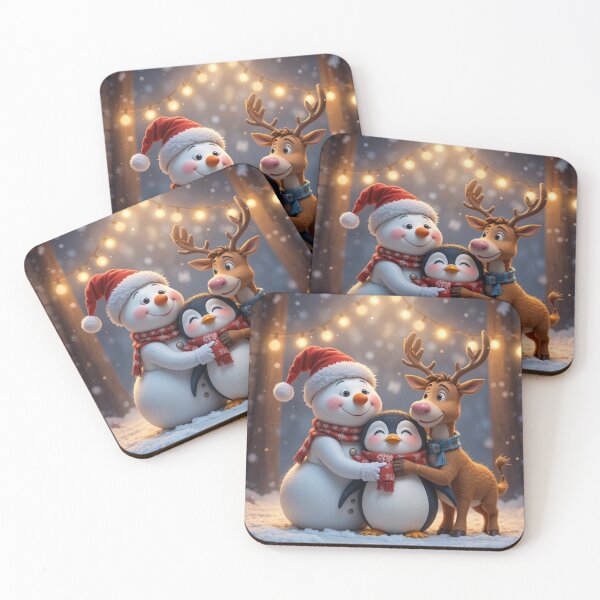Item preview, Snowman with Penguin and Reindeer designed and sold by InezPhotography.
