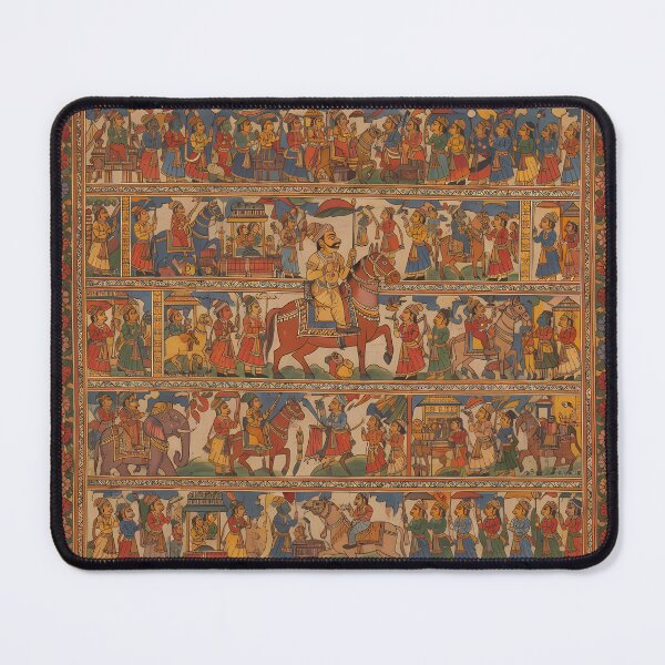 Item preview, Royal Celebration Procession in Phad Painting designed and sold by digisetumedia.