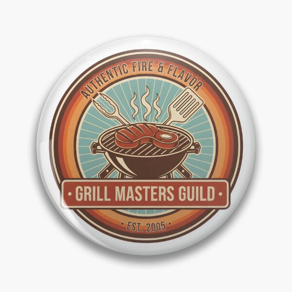 Item preview, Authentic Fire & Flavor – Vintage Grill Masters Guild Design designed and sold by StudioEcho.