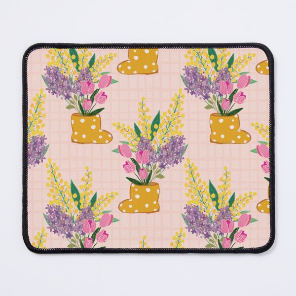 Item preview, Floral Rain Boot Pattern (Pink Background) designed and sold by Dintheo.