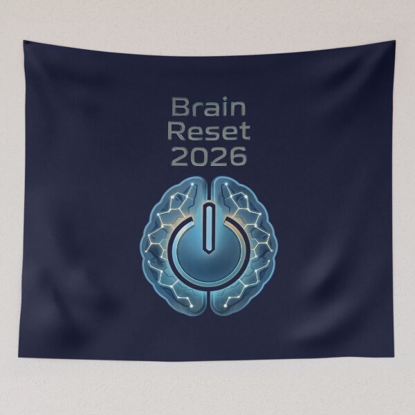 Item preview, Brain Reset 2026 – Futuristic Neuroscience Art for a Fresh Start | Mindset & Mental Health Gift Idea designed and sold by PureBrain.