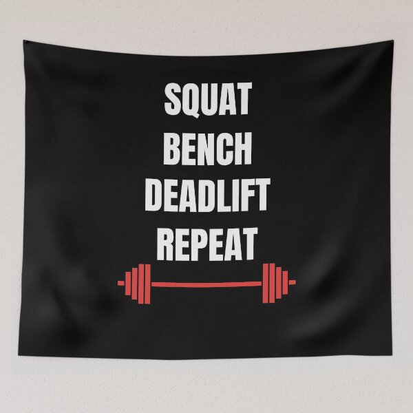 Item preview, Squat Bench Deadlift Repeat - Gym Motivation Workout designed and sold by Superhero Gear.