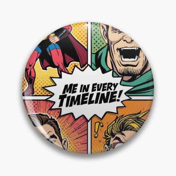 Item preview, Me In Every Timeline (Retro Comic Parody) | The Duality of Man - Funny Comic Parody designed and sold by ConfuseLab Shop.