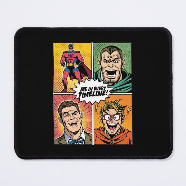 Item preview, Me In Every Timeline (Retro Comic Parody) | The Duality of Man - Funny Comic Parody designed and sold by ConfuseLab Shop.