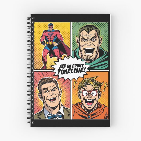 Item preview, Me In Every Timeline (Retro Comic Parody) | The Duality of Man - Funny Comic Parody designed and sold by ConfuseLab Shop.