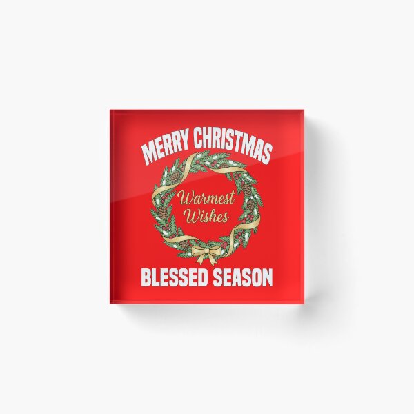Item preview, MERRY CHRISTMAS - BLESSED SEASON | Elegant Wreath Script | Classy Christmas Typography designed and sold by KEF Custom.