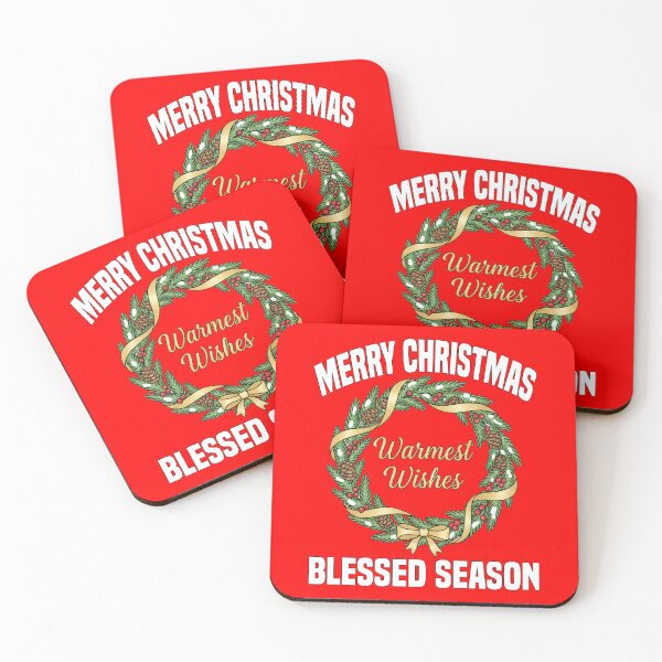 Item preview, MERRY CHRISTMAS - BLESSED SEASON | Elegant Wreath Script | Classy Christmas Typography designed and sold by KEF Custom.