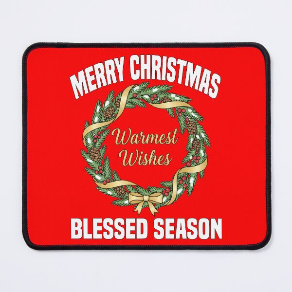 Item preview, MERRY CHRISTMAS - BLESSED SEASON | Elegant Wreath Script | Classy Christmas Typography designed and sold by KEF Custom.