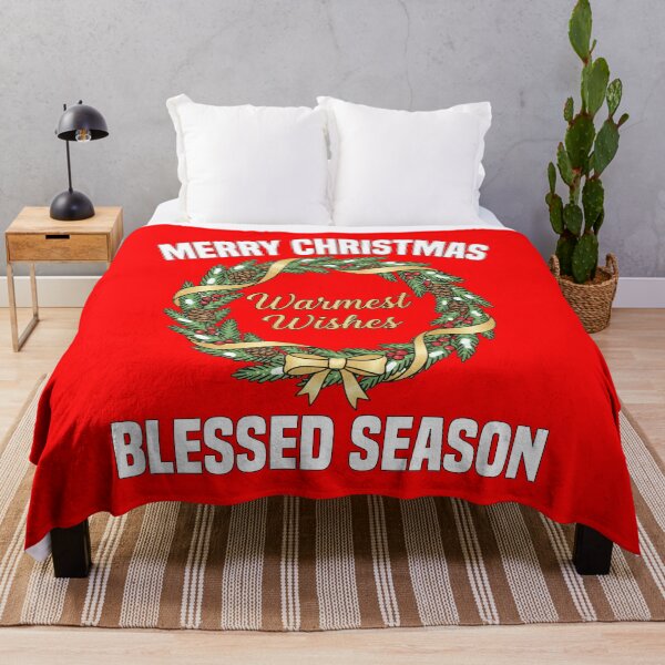 Item preview, MERRY CHRISTMAS - BLESSED SEASON | Elegant Wreath Script | Classy Christmas Typography designed and sold by KEF Custom.