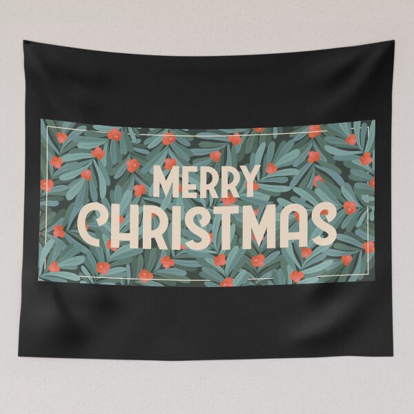 Item preview, Merry Christmas mistletoe branches designed and sold by DarianaArt.