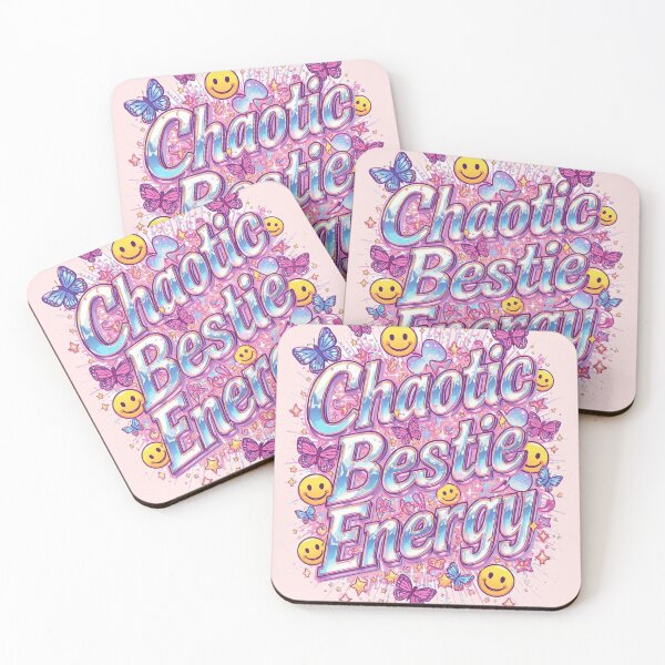 Item preview, Chaotic Bestie Energy - Cute Sparkling Glow | Friendship | Bestie Vibe designed and sold by ConfuseLab Shop.