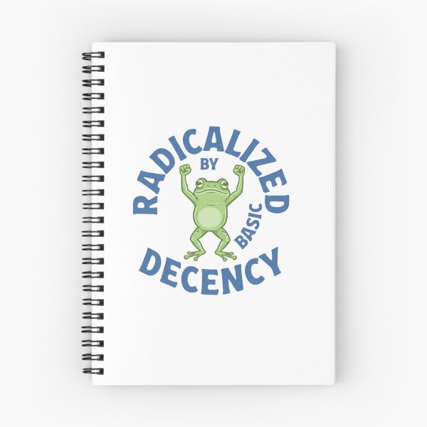 Item preview, Radicalized by Basic Decency, meme, political, angry frog, funnyfits70, Humor, Funny, retro, vintages, funny quotes, animal humor, designed and sold by FunnyFits70.