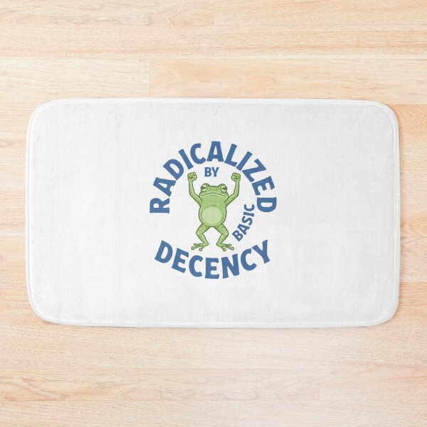 Item preview, Radicalized by Basic Decency, meme, political, angry frog, funnyfits70, Humor, Funny, retro, vintages, funny quotes, animal humor, designed and sold by FunnyFits70.