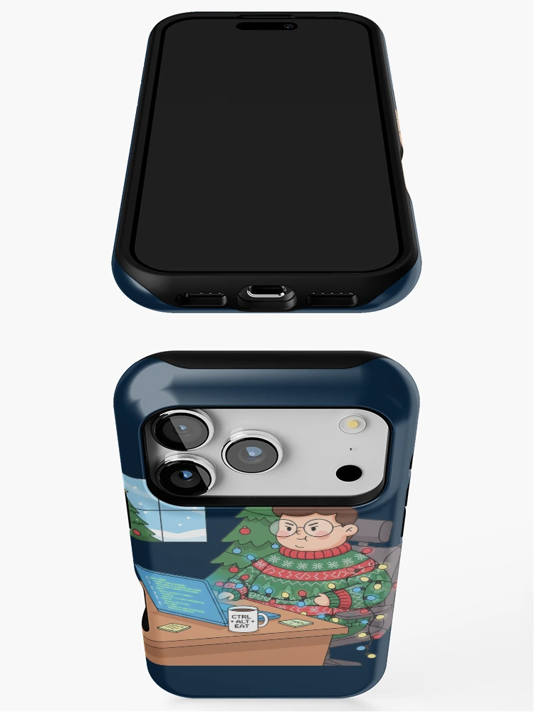 Thumbnail 3 of 4, iPhone Case, Debugging Christmas Cute Programmer Humor designed and sold by MuseAI.