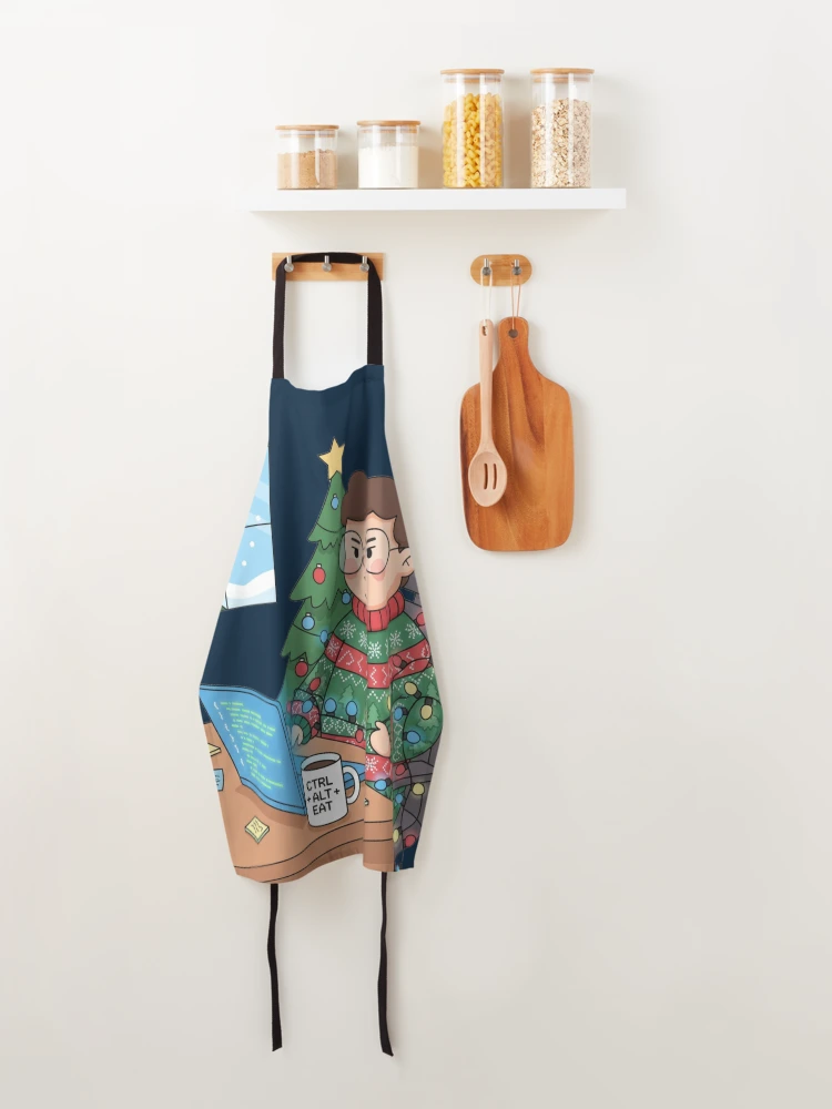 Thumbnail 4 of 6, Apron, Debugging Christmas Cute Programmer Humor designed and sold by MuseAI.