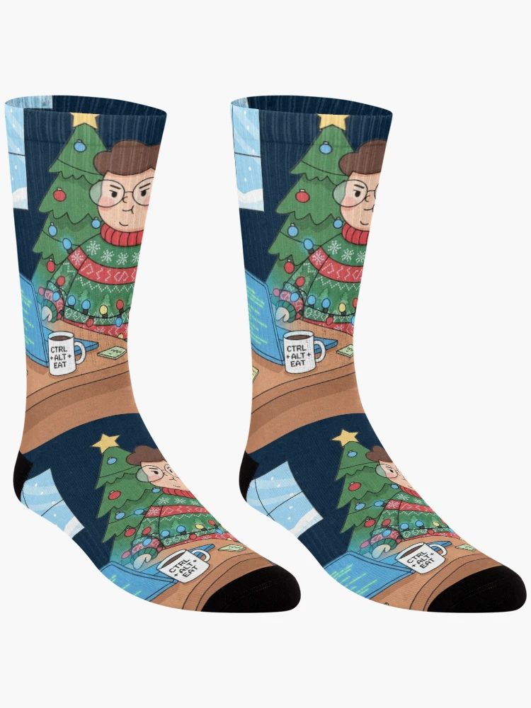 Thumbnail 3 of 5, Socks, Debugging Christmas Cute Programmer Humor designed and sold by MuseAI.