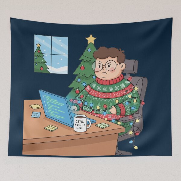 Item preview, Debugging Christmas Cute Programmer Humor designed and sold by MuseAI.