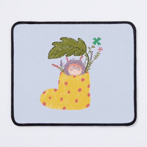 Item preview, Girl in Yellow Boot Planter with Flowers designed and sold by Dintheo.