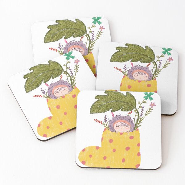 Item preview, Girl in Yellow Boot Planter with Flowers designed and sold by Dintheo.