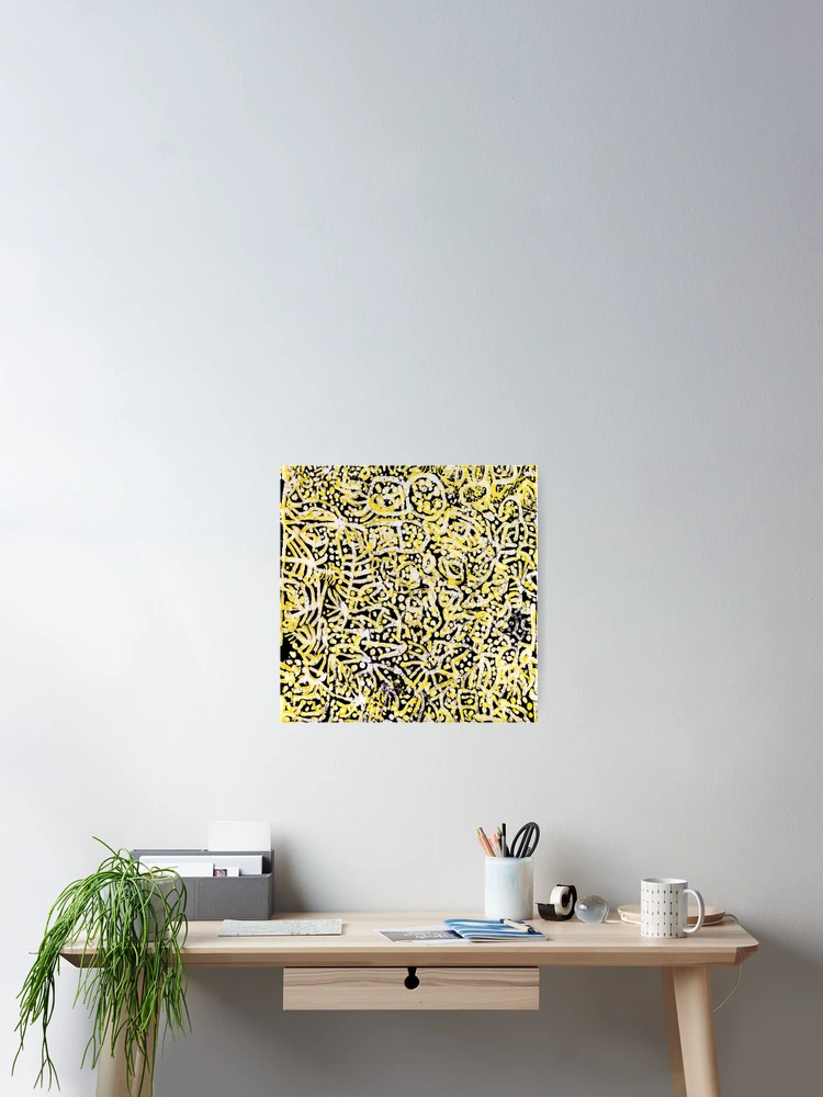 Thumbnail 2 of 3, Poster, Yellow Paint Pattern designed and sold by ViaARTfactory.