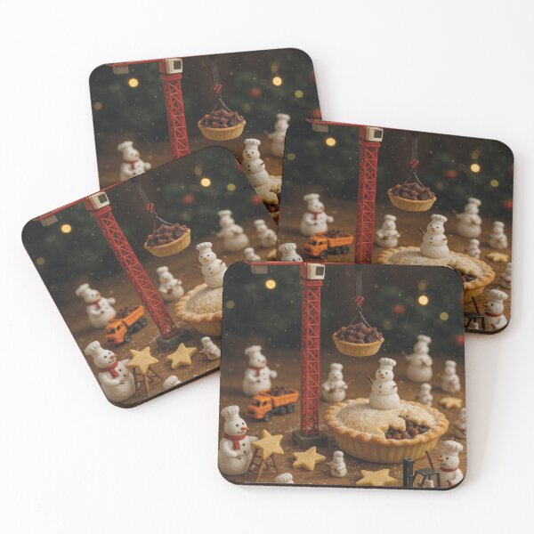 Item preview, Miniature world, funny snowmen baking cakes designed and sold by Mauswohn.