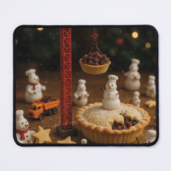 Item preview, Miniature world, funny snowmen baking cakes designed and sold by Mauswohn.