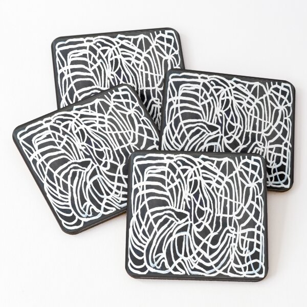 Item preview, White Lines on Black designed and sold by ViaARTfactory.