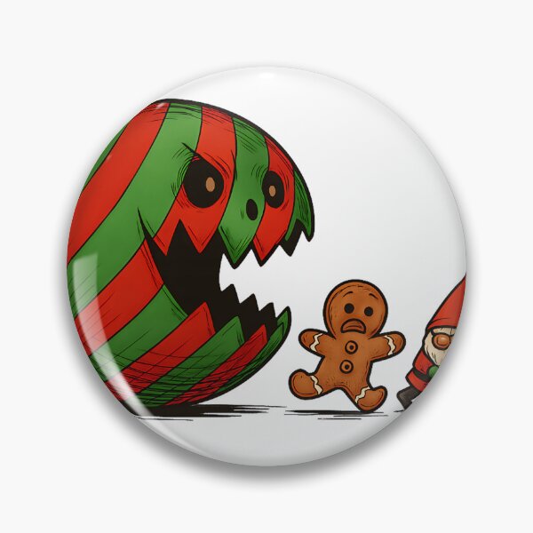 Item preview, Funny Horror Christmas Ornament Chasing Gingerbread Man Gnome designed and sold by haitrieuic96.