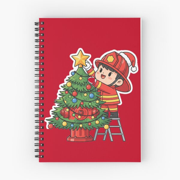 Item preview, Cute Firefighter Christmas Hero Holiday Gift designed and sold by MuseAI.