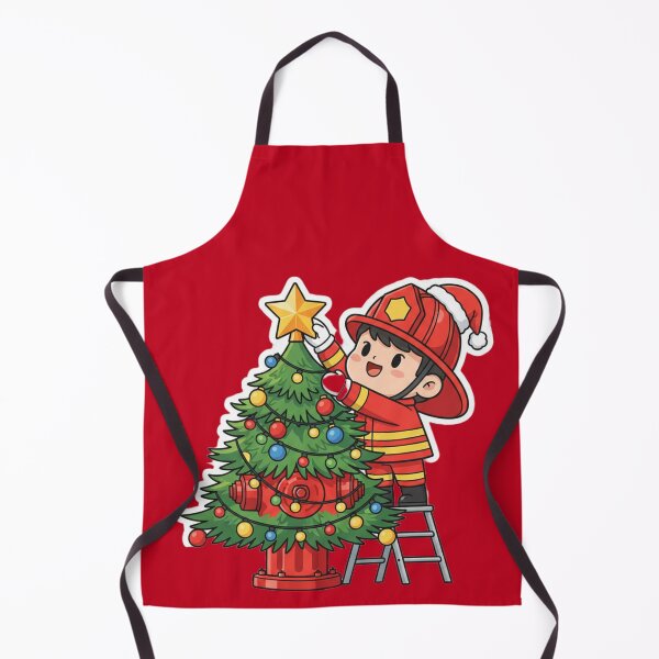 Item preview, Cute Firefighter Christmas Hero Holiday Gift designed and sold by MuseAI.