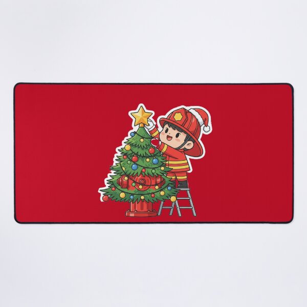 Item preview, Cute Firefighter Christmas Hero Holiday Gift designed and sold by MuseAI.