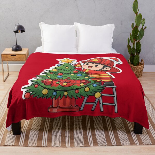 Item preview, Cute Firefighter Christmas Hero Holiday Gift designed and sold by MuseAI.