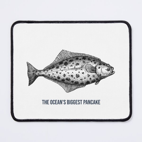 Item preview, The Ocean's Biggest Pancake. Funny Halibut fishing design designed and sold by SofikoDesigns.