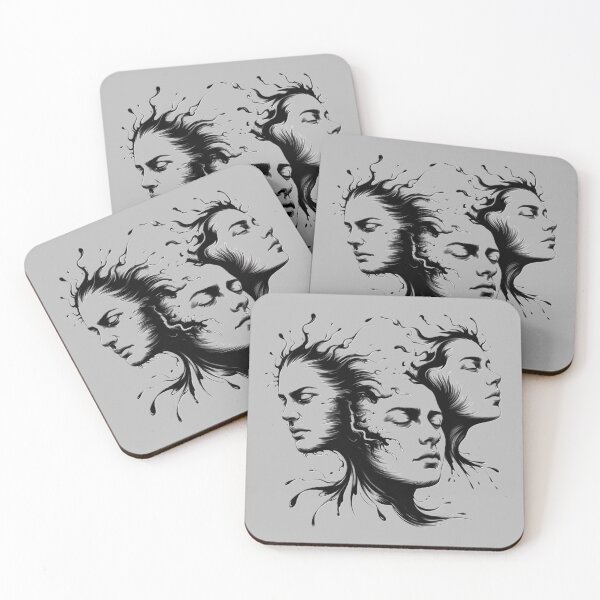 Item preview, Whispers of the Mind — Abstract Emotional Faces designed and sold by EverlaPrints.