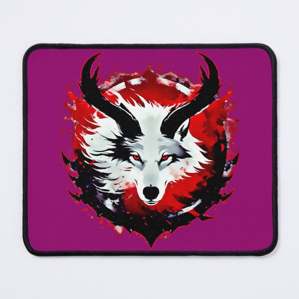 Item preview, Blood Eclipse Wolf – White Demon Moon Art designed and sold by Neer arts.
